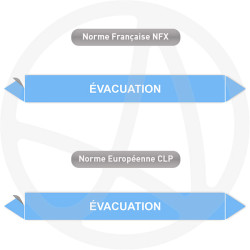Repérage de tuyauterie NFX ou CLP Evacuation