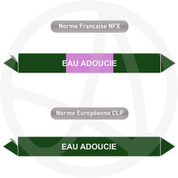 Repérage de tuyauterie NFX ou CLP Eau adoucie