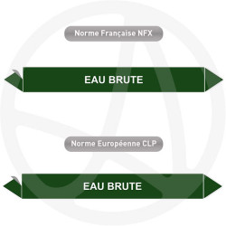 Repérage de tuyauterie NFX ou CLP Eau brut