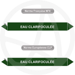 Repérage de tuyauterie NFX ou CLP Eau clarifloculée