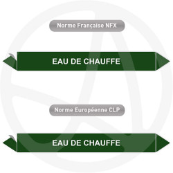 Repérage de tuyauterie NFX ou CLP Eau de chauffe