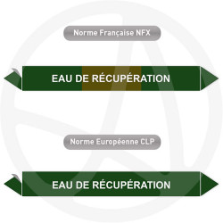 Repérage de tuyauterie NFX ou CLP Eau de récupération