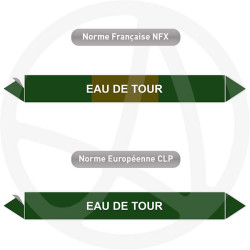 Repérage de tuyauterie NFX ou CLP Eau de tour