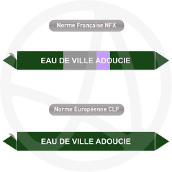 Repérage de tuyauterie NFX ou CLP Eau de ville adoucie