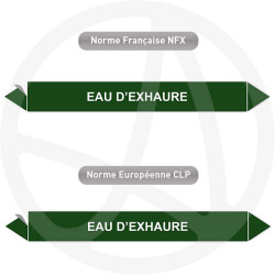 Repérage de tuyauterie NFX ou CLP Eau d'exhaure