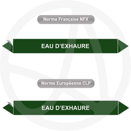 Repérage de tuyauterie Eau d'exhaure reperage marqueur tuyauterie vinyle