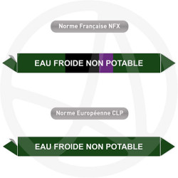 Repérage de tuyauterie NFX ou CLP Eau froide non potable