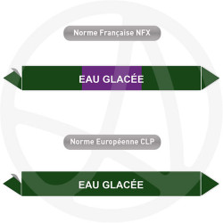 Repérage de tuyauterie NFX ou CLP Eau glacée
