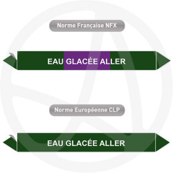 Repérage de tuyauterie NFX ou CLP Eau glacée aller