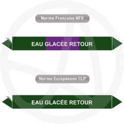 Repérage de tuyauterie NFX ou CLP Eau glacée retour