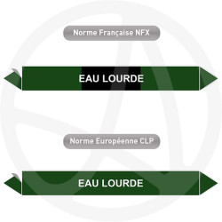 Repérage de tuyauterie NFX ou CLP Eau lourde