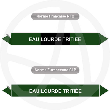 Repérage de tuyauterie Eau lourde tritiée reperage marqueur tuyauterie vinyle