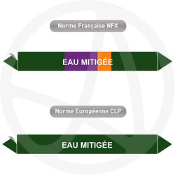 Repérage de tuyauterie NFX ou CLP Eau mitigée