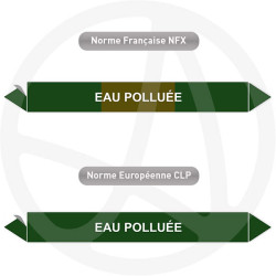 Repérage de tuyauterie NFX ou CLP Eau polluée