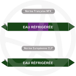 Repérage de tuyauterie NFX ou CLP Eau réfrigérée