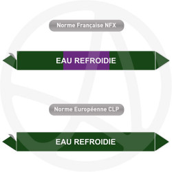 Repérage de tuyauterie NFX ou CLP Eau refroidie