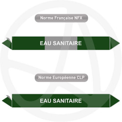 Repérage de tuyauterie NFX ou CLP Eau sanitaire