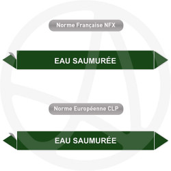 Repérage de tuyauterie NFX ou CLP Eau saumurée