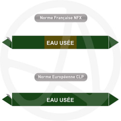Repérage de tuyauterie NFX ou CLP Eau usée