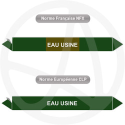 Repérage de tuyauterie NFX ou CLP Eau usine