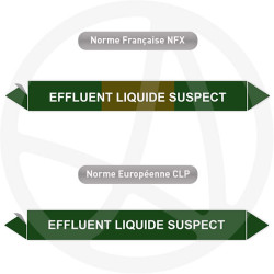 Repérage de tuyauterie NFX ou CLP Effluent liquide suspect