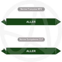 Repérage de tuyauterie NFX ou CLP Aller