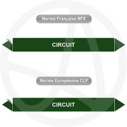 Repérage de tuyauterie NFX ou CLP Circuit