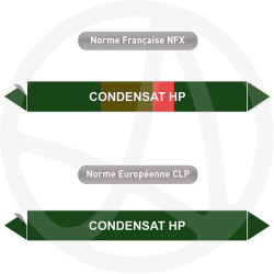 Repérage de tuyauterie NFX ou CLP Condensat HP