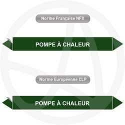 Repérage de tuyauterie NFX ou CLP Pompe à  chaleur