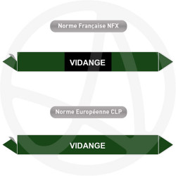 Repérage de tuyauterie NFX ou CLP Vidange