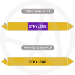 Repérage de tuyauterie NFX ou CLP Ethylène