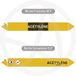 Repérage de tuyauterie NFX ou CLP Acetylène