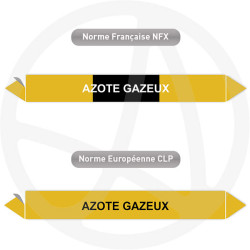 Repérage de tuyauterie NFX ou CLP Azote gazeux