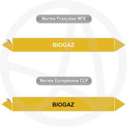 Repérage de tuyauterie NFX ou CLP Biogaz