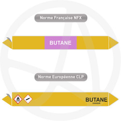 Repérage de tuyauterie NFX ou CLP Butane