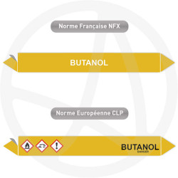 Repérage de tuyauterie NFX ou CLP Butanol