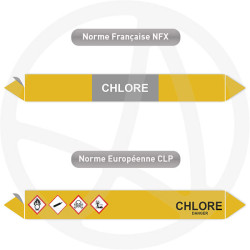 Repérage de tuyauterie NFX ou CLP Chlore