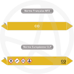 Repérage de tuyauterie NFX ou CLP Co