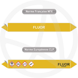 Repérage de tuyauterie NFX ou CLP Fluor