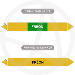 Repérage de tuyauterie NFX ou CLP Fréon