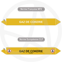 Repérage de tuyauterie NFX ou CLP Gaz de cokerie