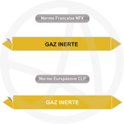 Repérage de tuyauterie NFX ou CLP Gaz inerte