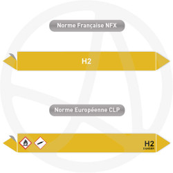 Repérage de tuyauterie NFX ou CLP H2