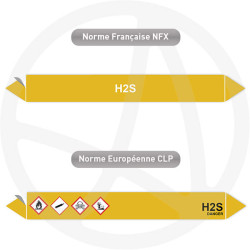 Repérage de tuyauterie NFX ou CLP H2S