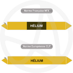 Repérage de tuyauterie NFX ou CLP Hélium