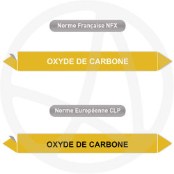 Repérage de tuyauterie NFX ou CLP Oxyde de carbone