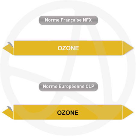 Repérage de tuyauterie Ozone reperage marqueur tuyauterie vinyle