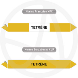 Repérage de tuyauterie NFX ou CLP Tetrène
