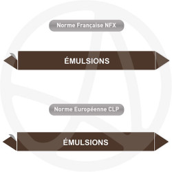 Repérage de tuyauterie NFX ou CLP Emulsions