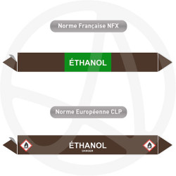 Repérage de tuyauterie NFX ou CLP Ethanol